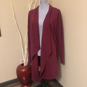 Lane Bryant open front top sweatshirt material